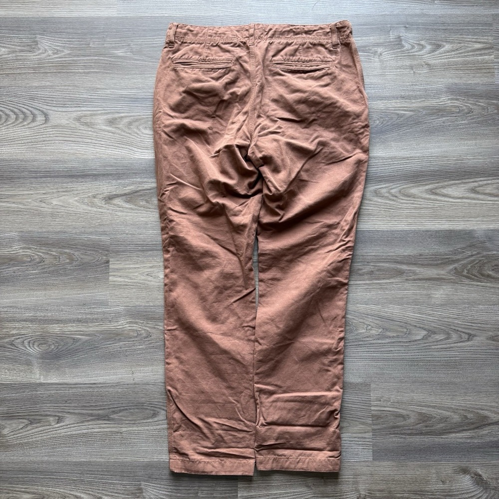 Taylor Stitch Men's Morse Pant Mid Rise Straight Leg Mahogany Slub 34 Chino - Picture 9 of 9